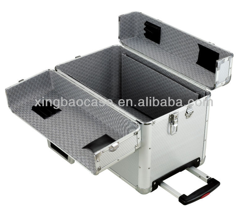 Plain aluminum hard case luggage weight,china luggage factory,trolley case luggage with Jacquard and Bag inner