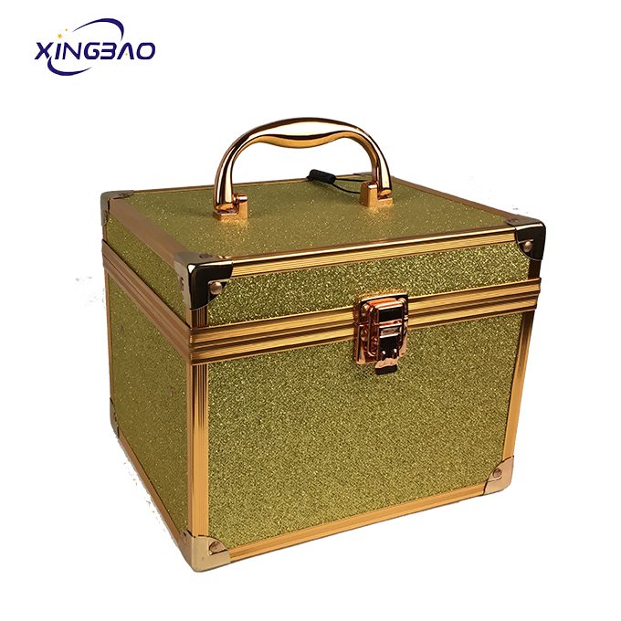 rofessional Pink Aluminum PVC Leather Cosmetics Makeup Case For Beauty Makeup - 副本