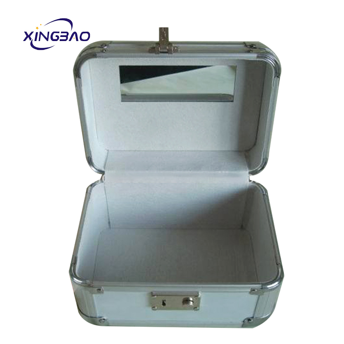 White cosmetic case distributor,ABS portable makeup vanity case,makeup case with mirror