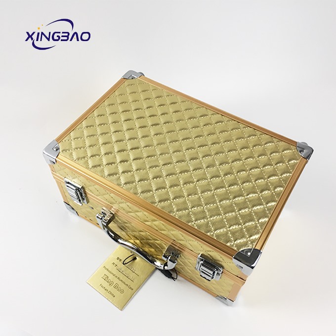 High-grade Diamond-shaped Gold Velvet Lining Multi-purpose Perfume Makeup Cosmetic Case