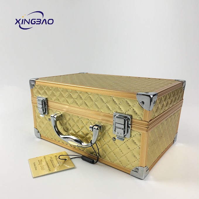 High-grade Diamond-shaped Gold Velvet Lining Multi-purpose Perfume Makeup Cosmetic Case