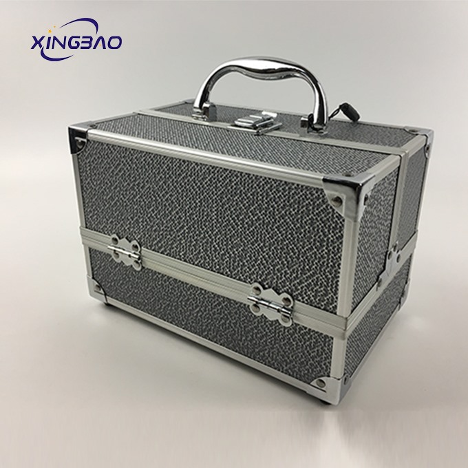 Simple And Stylish Multi-function Aluminum Cosmetic Case Smooth Makeup Organization