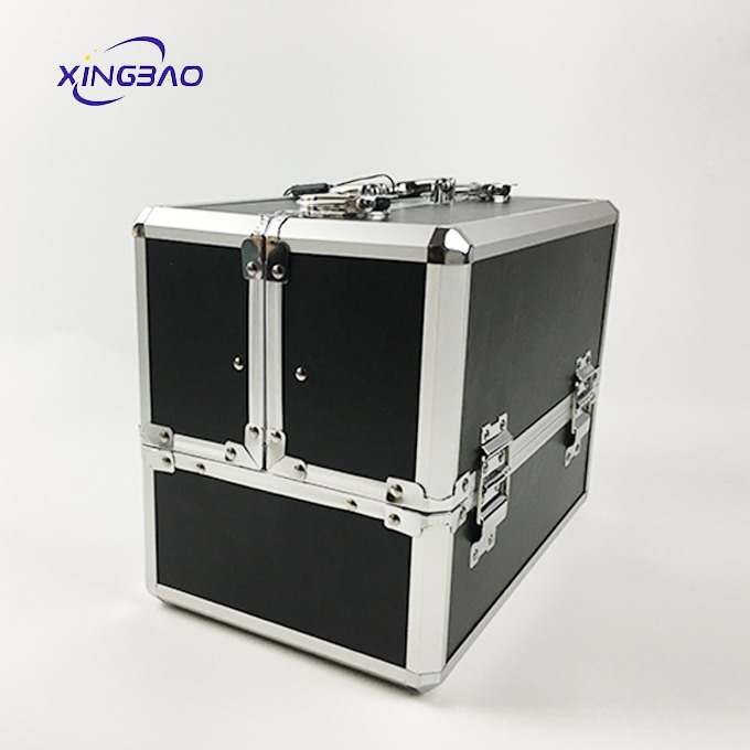 Small Foldable Black Velvet Private  l Makeup Box Train Case