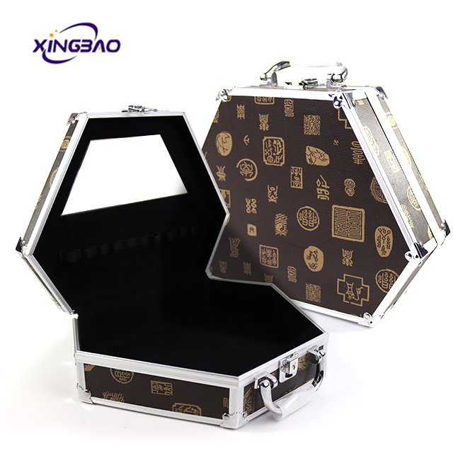pvc cosmetic beauty  aluminum makeup cosmetic portable travel organizer  professional beauty cosmetic bags cases - 副本