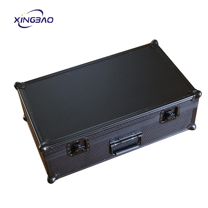 Black tool box Aluminum Case aluminum briefcase hard case with customized size and foam - 副本