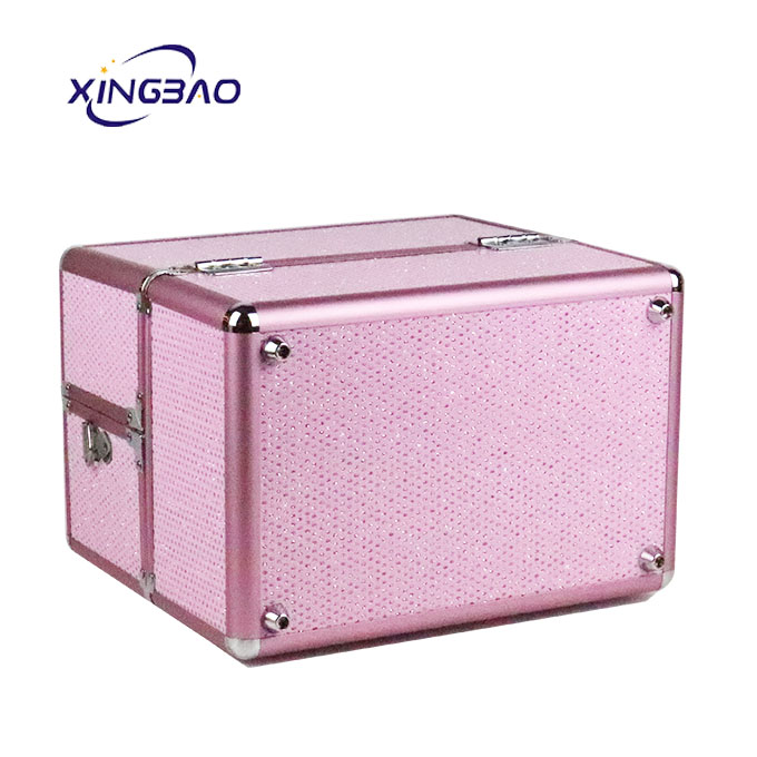 Amazon Pink Professional Artist Vanity Tropica  large  artist l Beauty Storage Cosmetic Boxes Organizer Makeup Case Aluminum