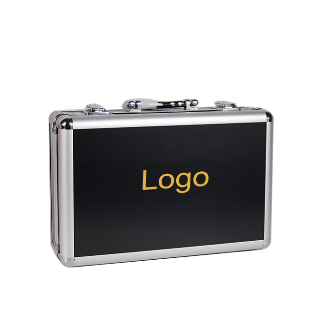 logo customization Travel makeup brush case Cosmetic brush packaging aluminum bag Cosmetic Boxes Organizer Makeup Case Aluminum